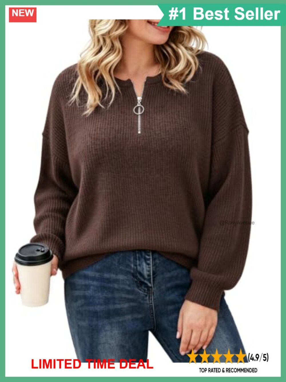 Plus Size Winter Long Sleeve Pullover Sweater Crew Neck Oversized